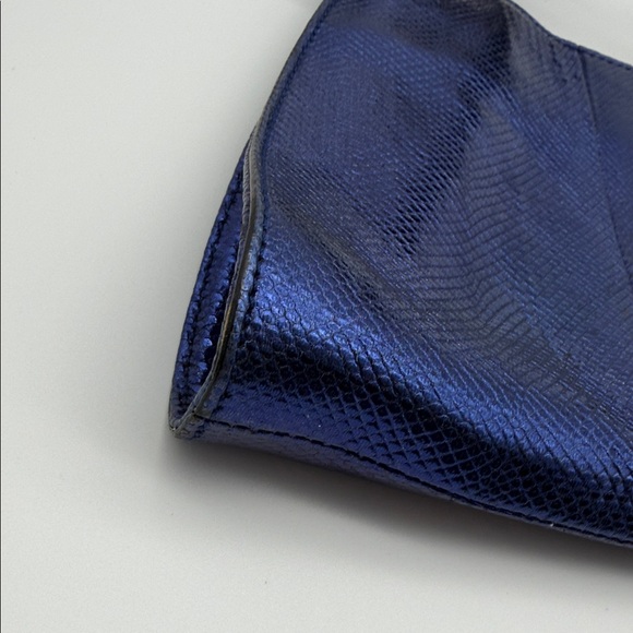Vintage Gucci Metallic Python Blue Shoulder Bag - Picture 11 of 15